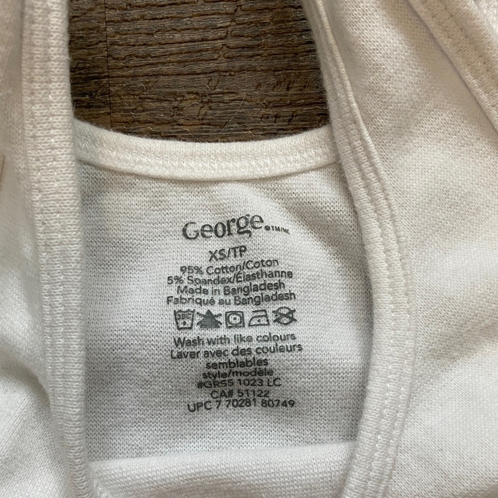 George Cream Ribbed Tank Top - Picture 2 of 3